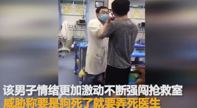 男子带狗大闹急诊怎么回事?结果怎么样了?