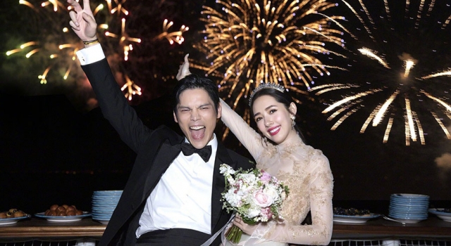 向佐郭碧婷婚礼现场照曝光 女方小腹微隆疑似有孕