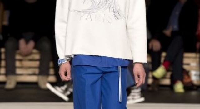 Kenzo2014春夏男装周：动感蓝白调
