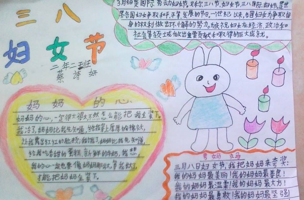 三八妇女节的手抄报精选 显示了中国劳动妇女的觉醒和力量