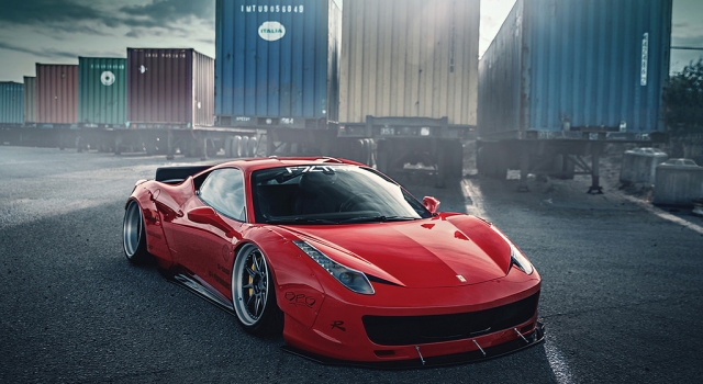 法拉利458改装LibertyWalk 骚红宽体迷人眼