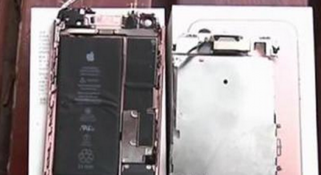 网曝iPhone 7国内首炸!电池没烧 手机炸成两半