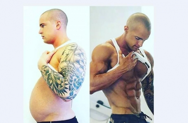 男人有肌肉VS没肌肉 从死胖子到型男的进阶太牛了