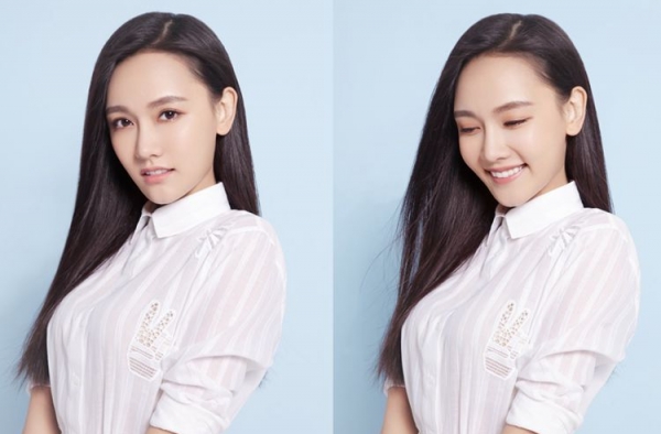 孙骁骁白色主题写真 清新灵动不失妩媚