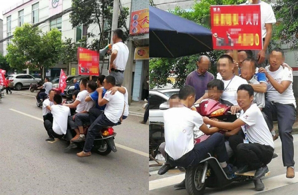 10人骑一辆摩托怎么回事？网友：不作死就不会死