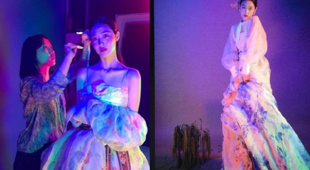 雪莉穿改良韩服 性感露肩却遭狠批！南韩小仙女为何争议不断？
