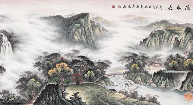 客厅挂什么画才能凸显品位 山水画留下中国风韵!