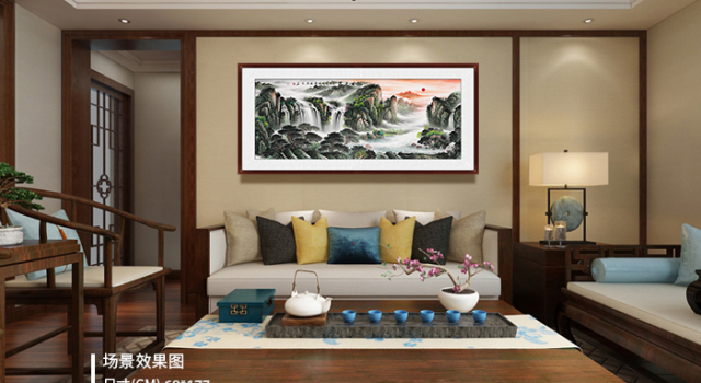 沙发背景墙挂什么画好 这几幅张利山水画新作推荐