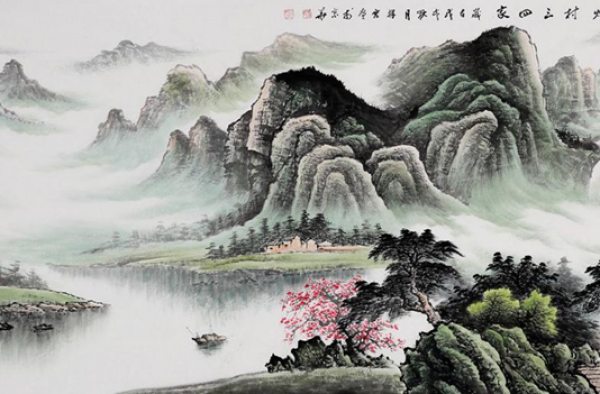 客厅沙发背景装饰画怎么选？锦绣山河点缀你的品质生活