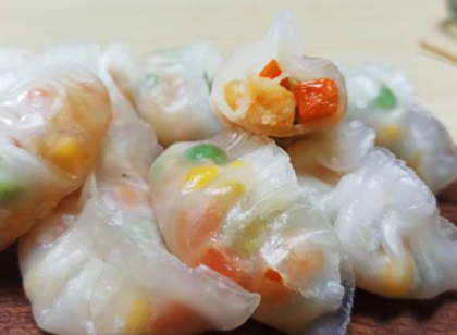 水晶蒸饺的做法 这样做简单有快速 一学就会了