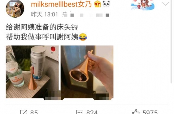 ?又炫富！张大奕过上世纪贵族生活，家中靠＂床头铃＂召唤阿姨