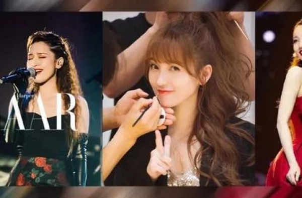 撩起刘海的金莎，是美艳独立的变身Maria