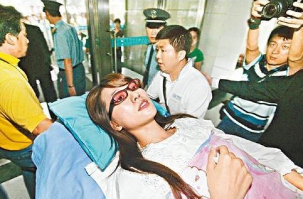 林志玲身体状况堪忧，入院需开刀手术，面容憔悴喝水都需要人喂