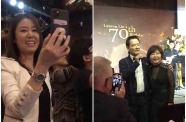林心如70岁爸爸大摆寿宴！老夫老妻高颜值太年轻，不输女儿女婿