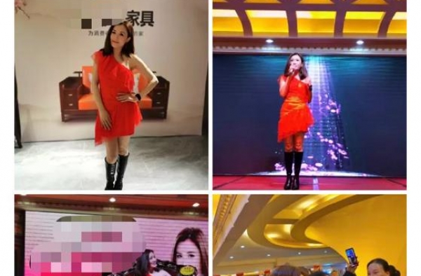 港星张文慈现身简陋商演，身上礼服被嘲像地摊货，网友：混太差？