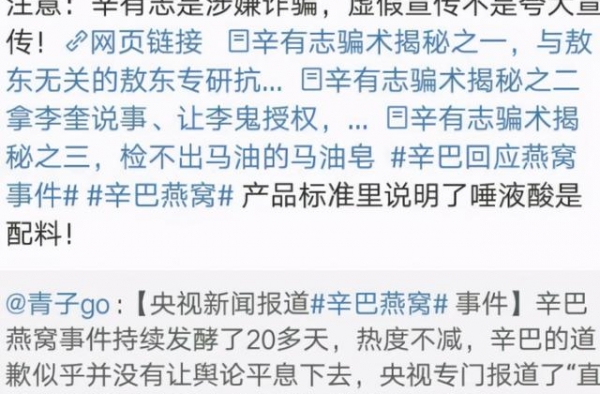 王海不接受辛巴道歉，称虚假宣传不是夸大宣传，并控诉其涉嫌诈骗