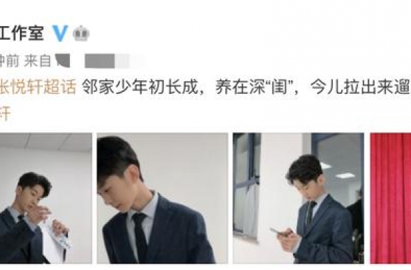 张亮13岁儿子晒新自拍！穿西装打领带模样大变，手机型号抢镜