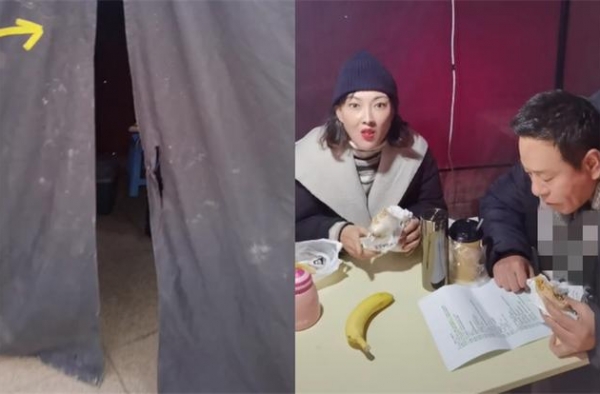 47岁牛莉大棚里啃饼，脏兮兮四处漏风，网友：大明星住那么简陋
