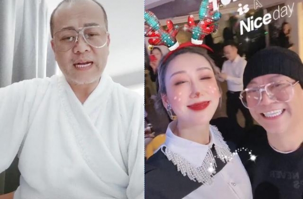 欧阳震华蒋丽莎开趴，紧搂飞吻不避讳，59岁无子和老婆各玩各的
