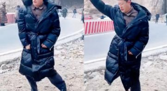 45岁于震片场跳广场舞，被说没有明星样，直言从不把自己当明星