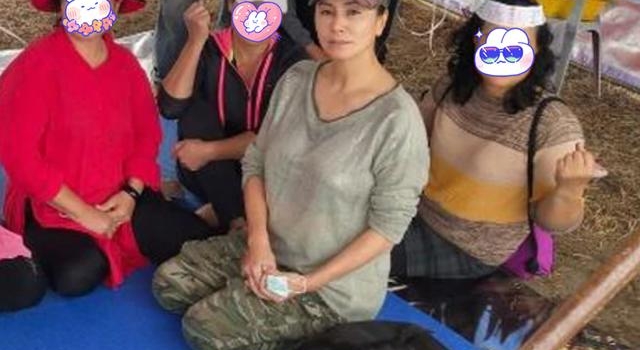 台湾第一美人田丽罕露面，穿迷彩服不修边幅，经历三段感情仍单身