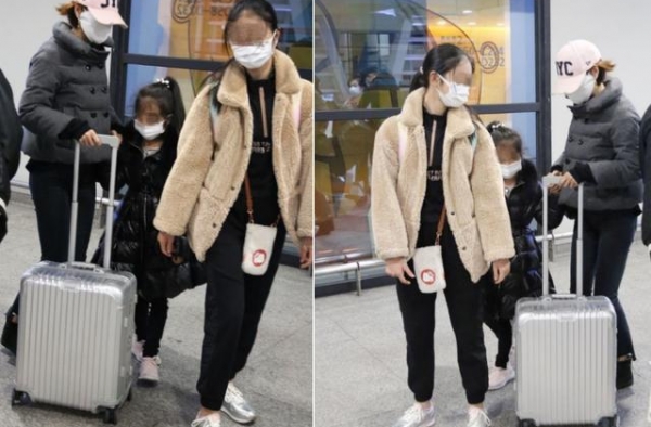 马伊琍独自带娃不见文章！12岁女儿腿长惊人，裤腿太短露出脚踝
