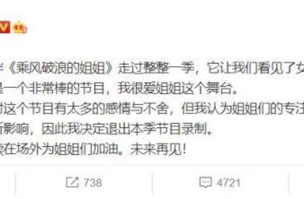 黄晓明宣布退出《乘风破浪的姐姐》本季节目的录制